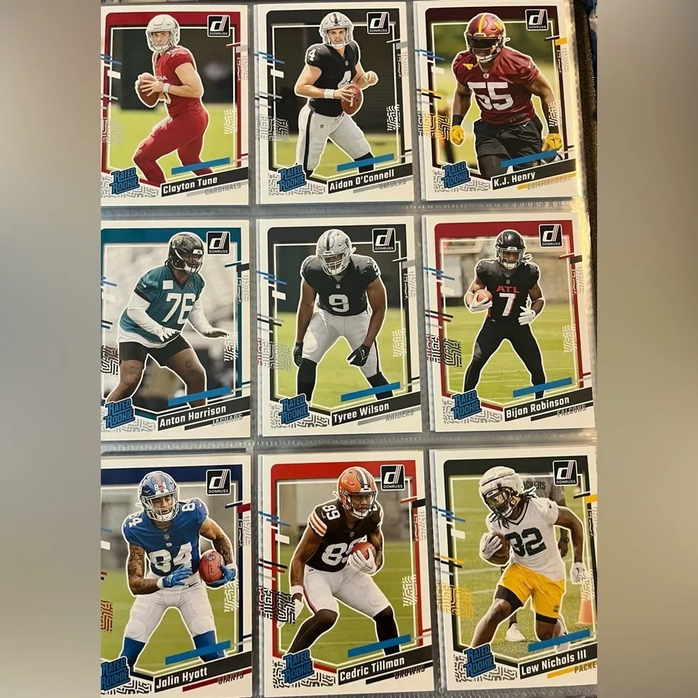 ⭐️ 🏈 2023 Rookie Cards Panini Donruss Football Cards -Over 95 Rated Rookies #B2
